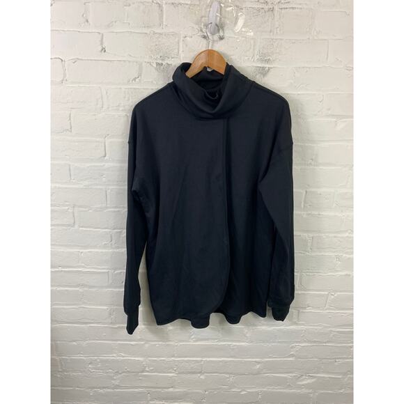 Nike Women’s High-Neck Materenty Pullover Sweater Long Sleeves Black Size M - Picture 1 of 5